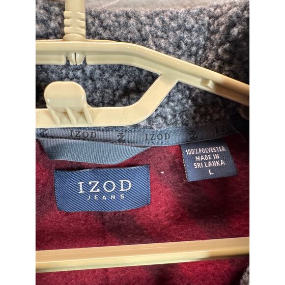 IZOD Buffalo Plaid Zip Up Jacket Lumber Jack Logger Hunter Winter Size Large - Picture 3 of 4